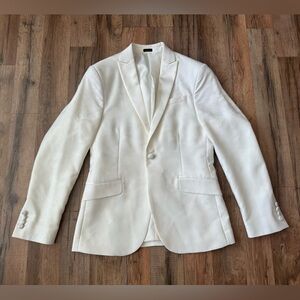 JF J.Ferrar Cream/White Blazer with Button Detail